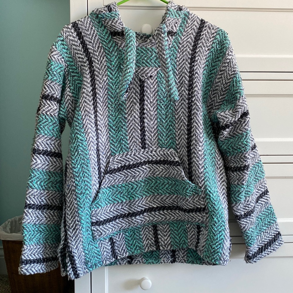 Baja hippie drug rug hoodie